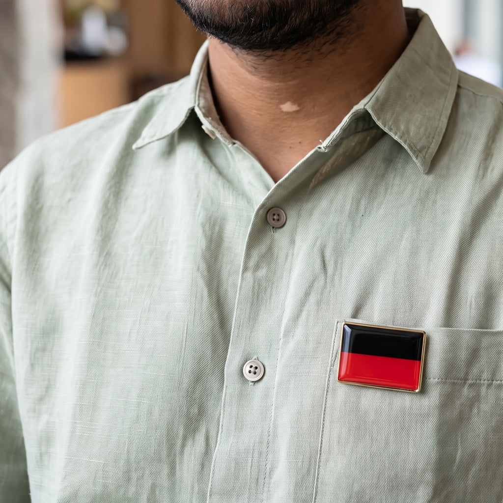 DMK Party Flag Metal Badge for Shirts | DMK Shirt Magnets | 40mm x 28mm