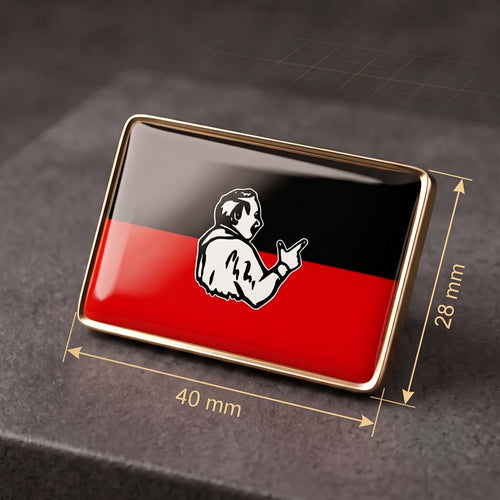 ADMK Party Flag Metal Badge for Shirts | AIADMK Shirt Magnets | 40mm x 28mm