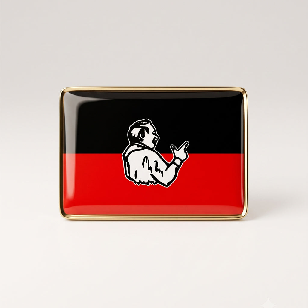 ADMK Party Flag Metal Badge for Shirts | AIADMK Shirt Magnets | 40mm x 28mm