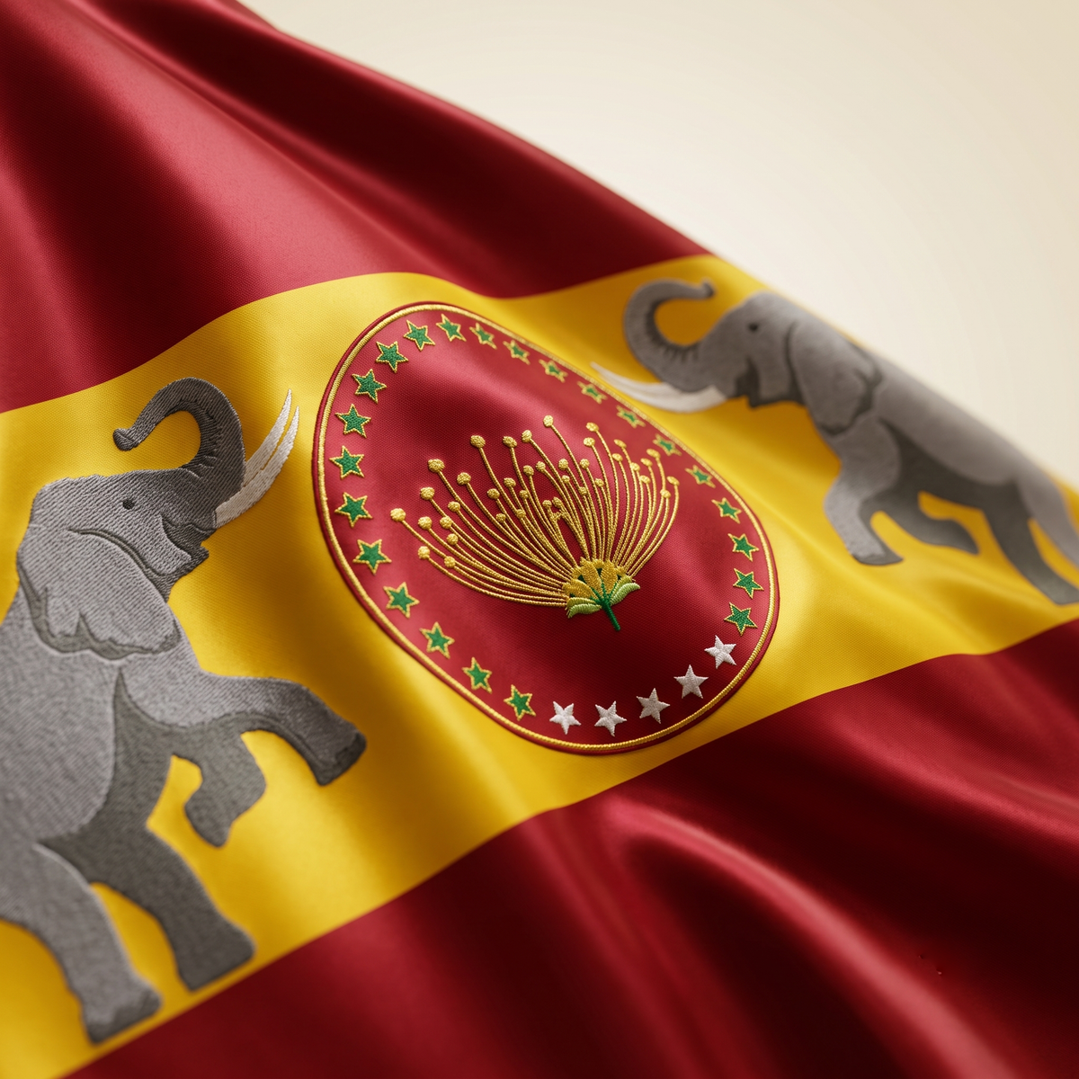 Premium Chrome TVK (Tamilaga Vettri Kazhagam) Table Flag Stand - Miniature Desktop Party Flag
