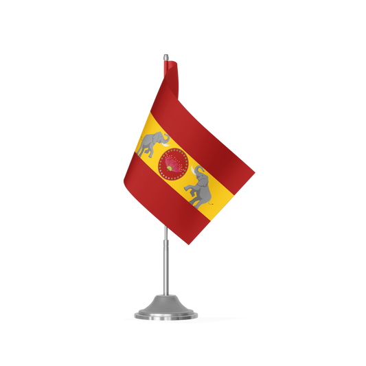 TVK Table Flag – Tamizhaga Vetri Kazhagam Desk Flag for Party Supporters