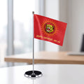 Premium Chrome NTK (Naam Tamilar Katchi) Table Flag Stand - Miniature Desktop Party Flag